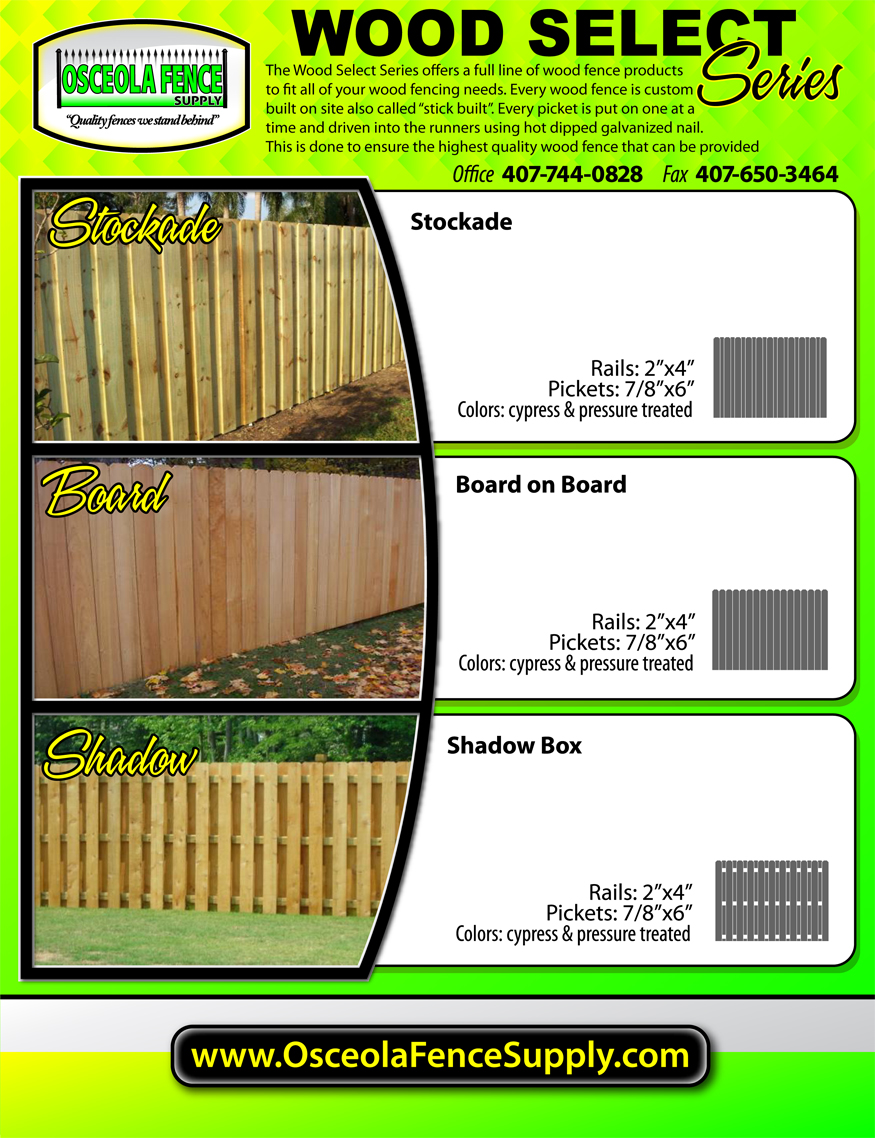 Wood Privacy Fence | Osceola Fence Supply | Orlando Florida